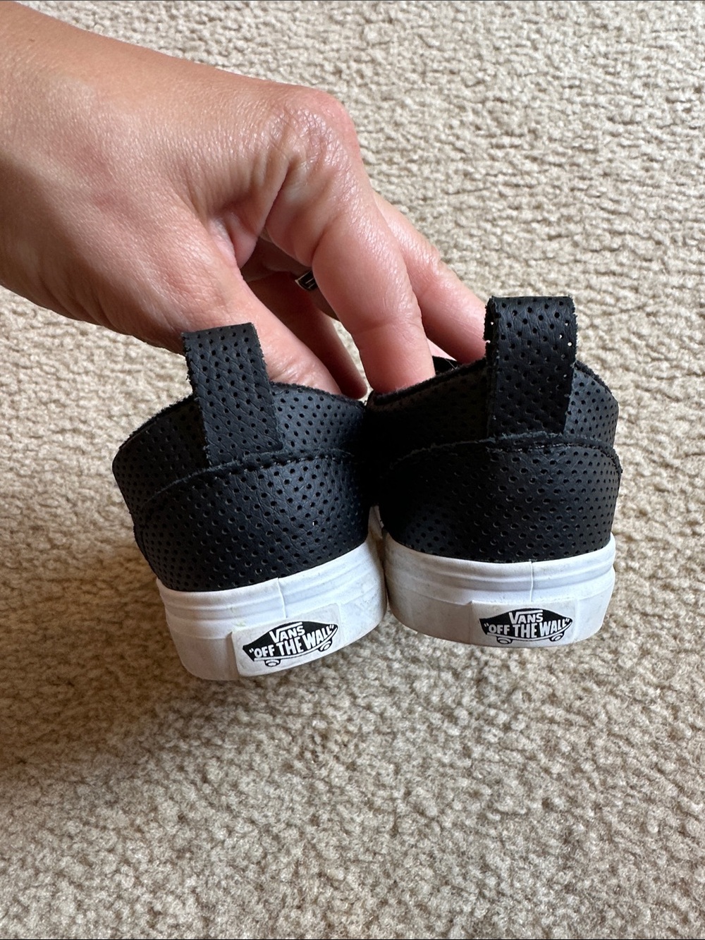 Toddler Size 8 Black Vans - Picture 2 of 5